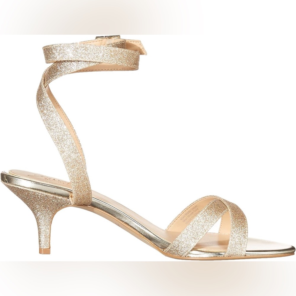 Jewel Badgley Mischka Newton silver Heeled Sandals for Women size 8